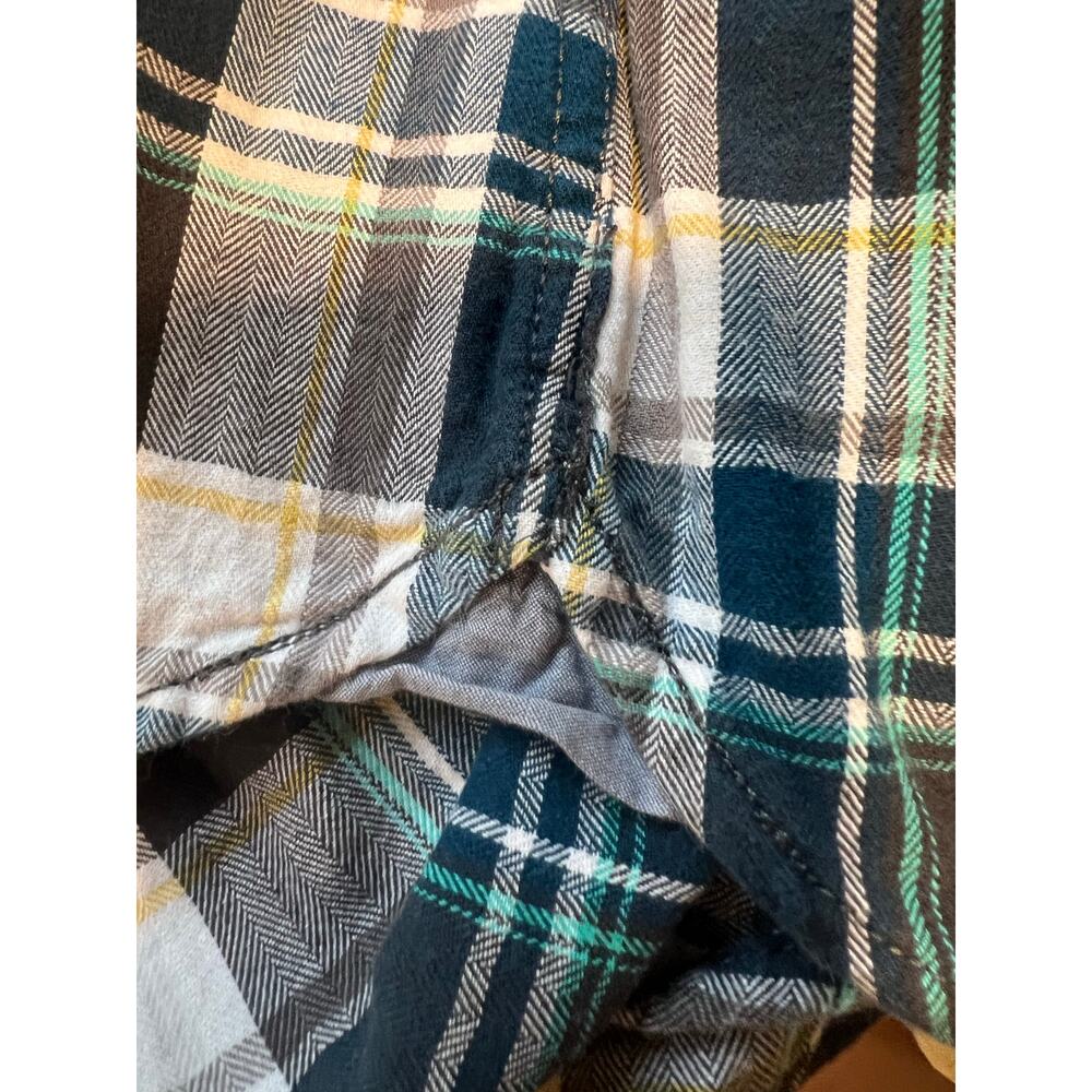 Urban Pipeline 100% Cotton Button Down Plaid Casual Shirt Blue Gray Large JL - Picture 11 of 12